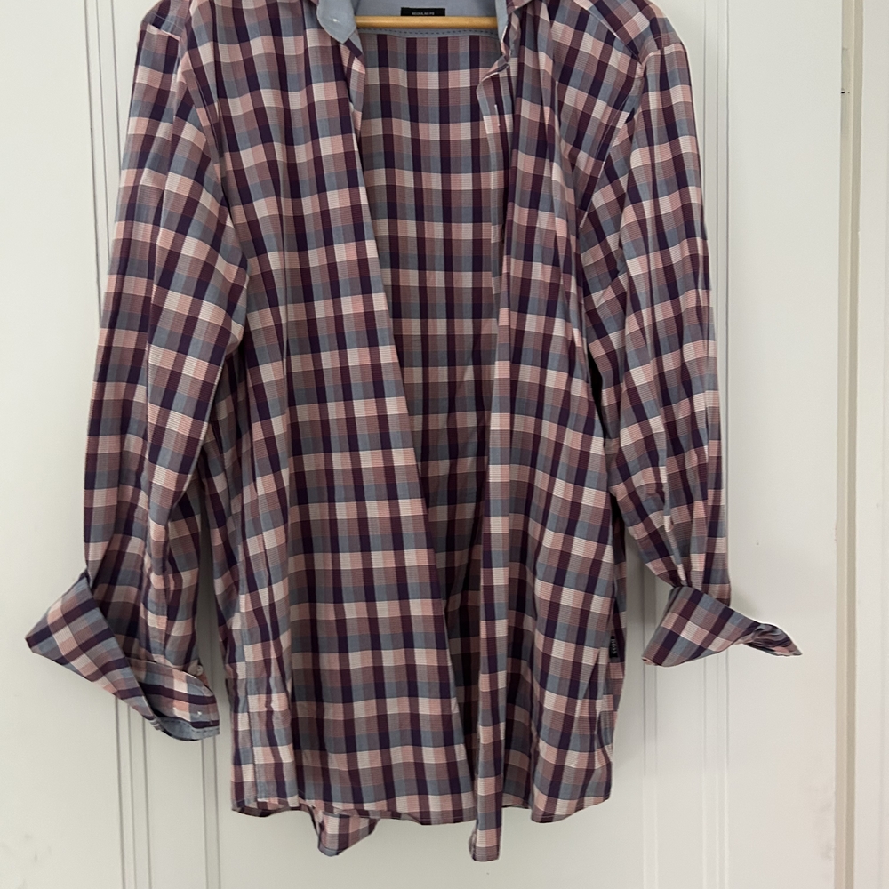 Boss Red and Blue Casual Button Down Shirt